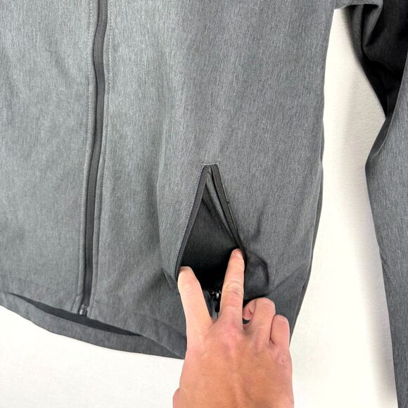 Hurley‎ Mens Fleece Lined Wind Resistent Heather Gray Jacket Size L NEW - Picture 6 of 13